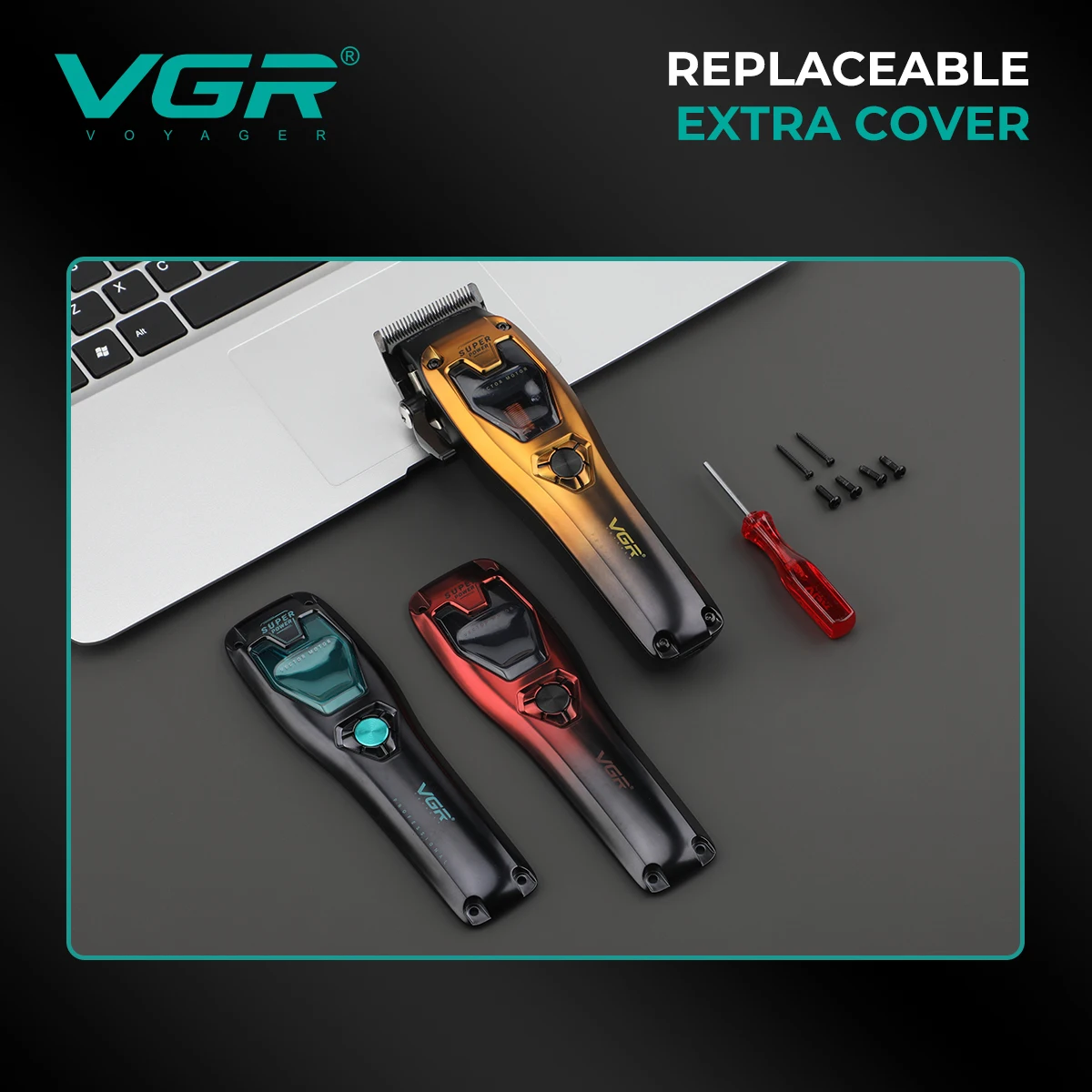 VGR ماكينة قص شعر احترافية ماكينة قص شعر حلاقة 11000 دورة في الدقيقة ماكينة قص شعر فيكتور موتور ماكينة تشذيب للرجال V-668