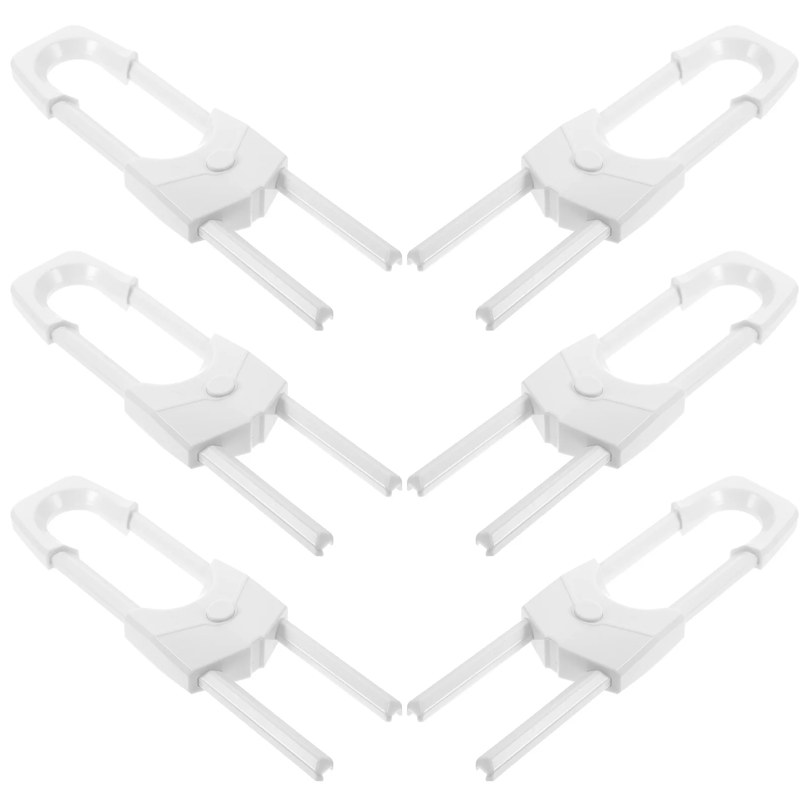 6 قطعة أقفال أمان الطفل خزانة المزالج حريزعلى الأطفال البلاستيك U شكل أقفال الأبواب للأدراج الثلاجة سهلة التركيب لا ضرر