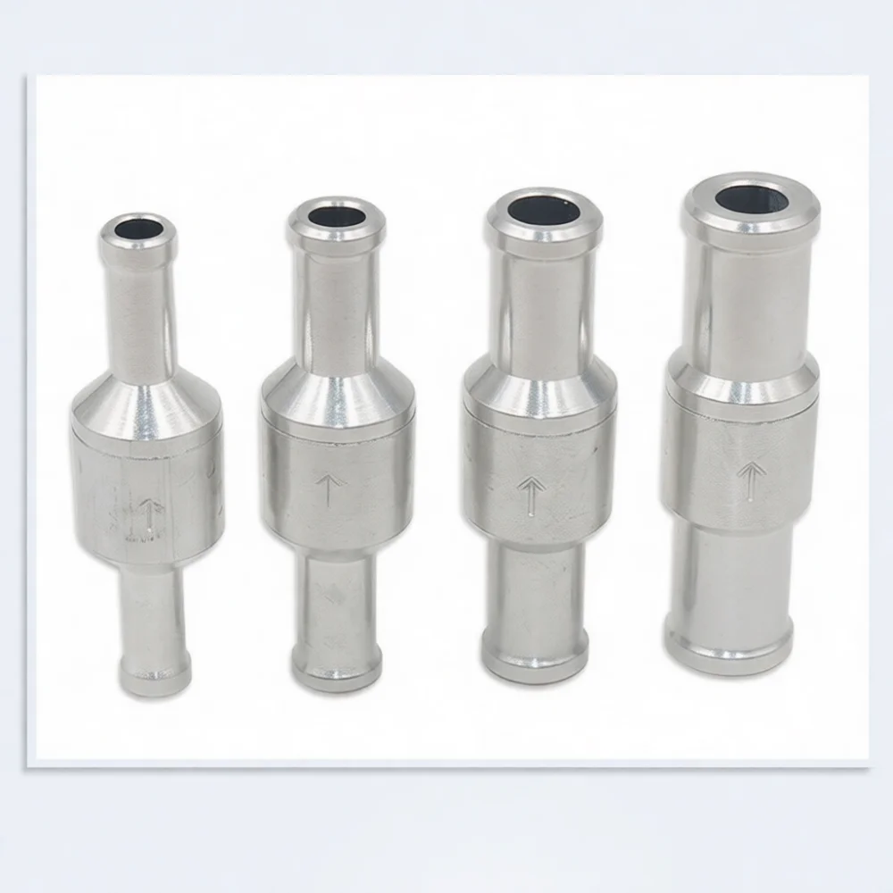 Aluminum Alloy Fuel Non Return One Way Check Valve For Automotive Boat Diesel Pipeline System Inline Valve Part