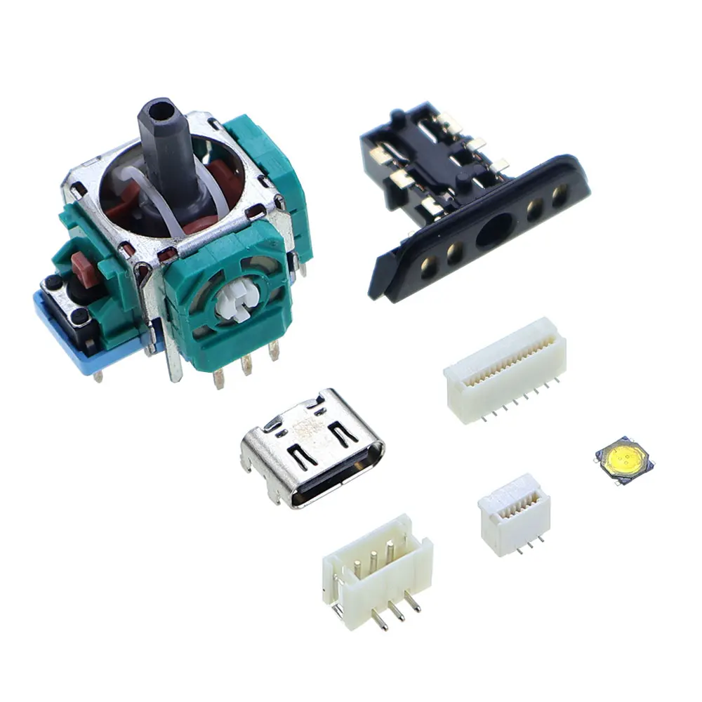 2 pièces pour contrôleur PS5 Port de chargement d'origine Joystick écouteur Jack L R connecteur batterie Microphone prise bouton tactile partie