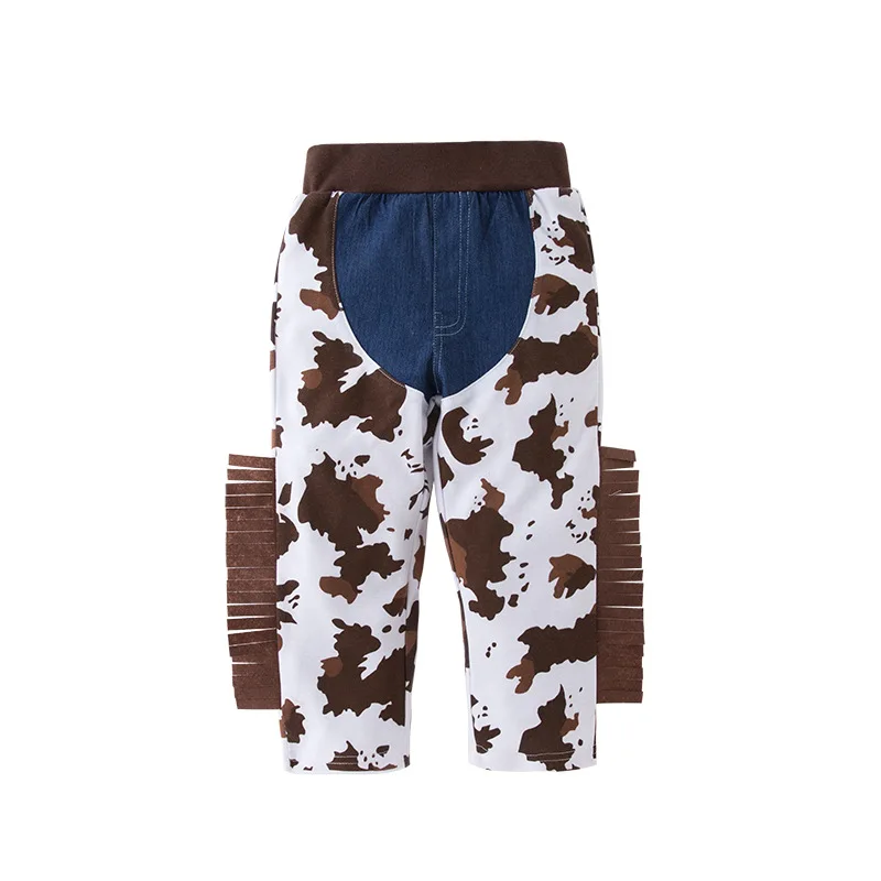 أزياء الهالوين الفنتازيا بوريم للطفل الرضيع ، الأطفال ، الأطفال ، الأولاد ، البقر ، رعاة البقر ، فستان حفلة فاخر ، طقم 4 قطع