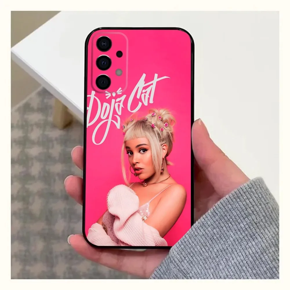 Singer D-Doja Cat Phone Case For Samsung Galaxy A13,A21s,A22,A31,A32,A52,A53,A71,A80,A91 Soft Black Cover