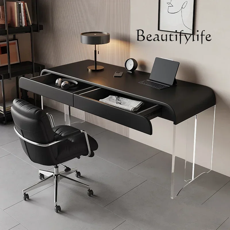 

muebles para hogar para casa e decoração Acrylic suspension desk small apartment designer dresser writing table integrated blac