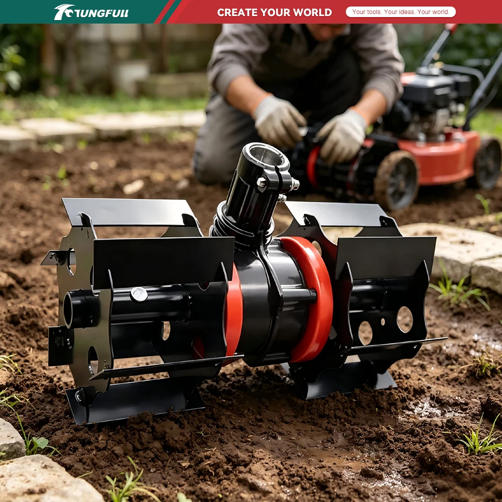 Deep Tillage Wheel Universal Weeder Wheel Lawn Mower Accessories Straight Blade Slash Blade Soil Loosening Wheel