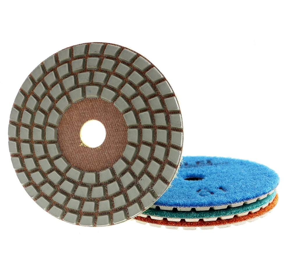 4 Stück/Set 4-Zoll-Trockenpolierpads, 4-stufige Premium-Schleifpads für Granit, Marmor und Stein, Schleifscheiben – Detail 6
