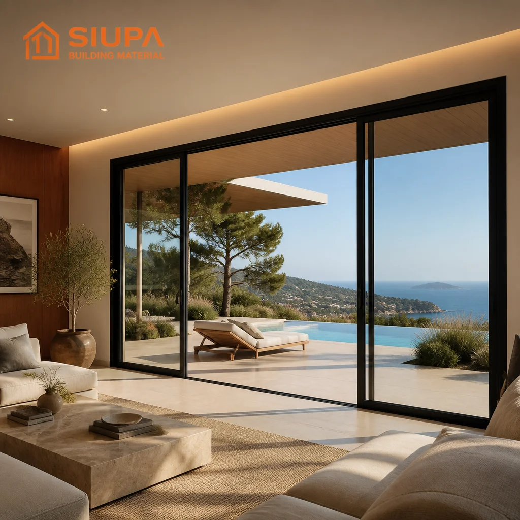 Aluminum Door Patio Australian Double Glazed Sliding Door Villa Exterior/Interior Balcony Stacker Sliding Glass Door