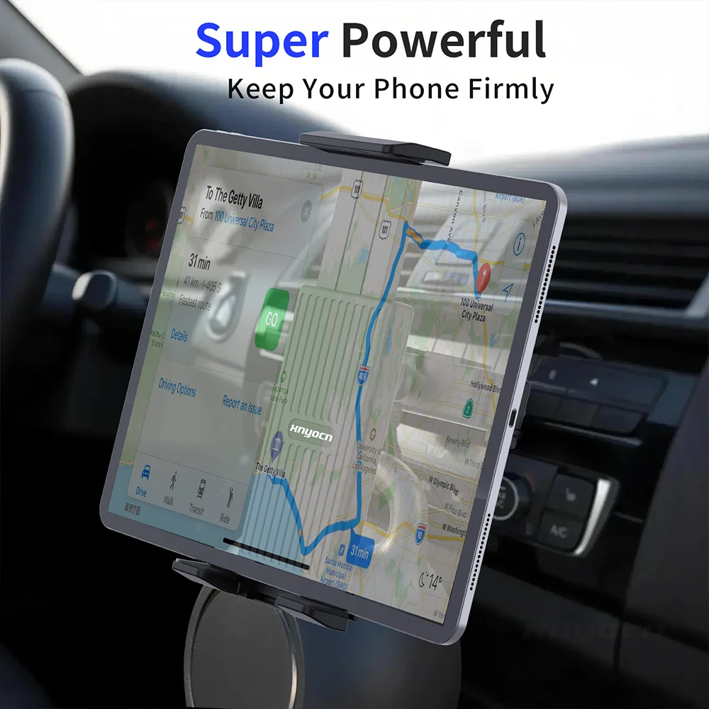 Car CD Slot Tablet Mount Universal Smartphone Holder for 4-14 Inch Devices Auto Interior Navigation Hands Free Stand Brackets