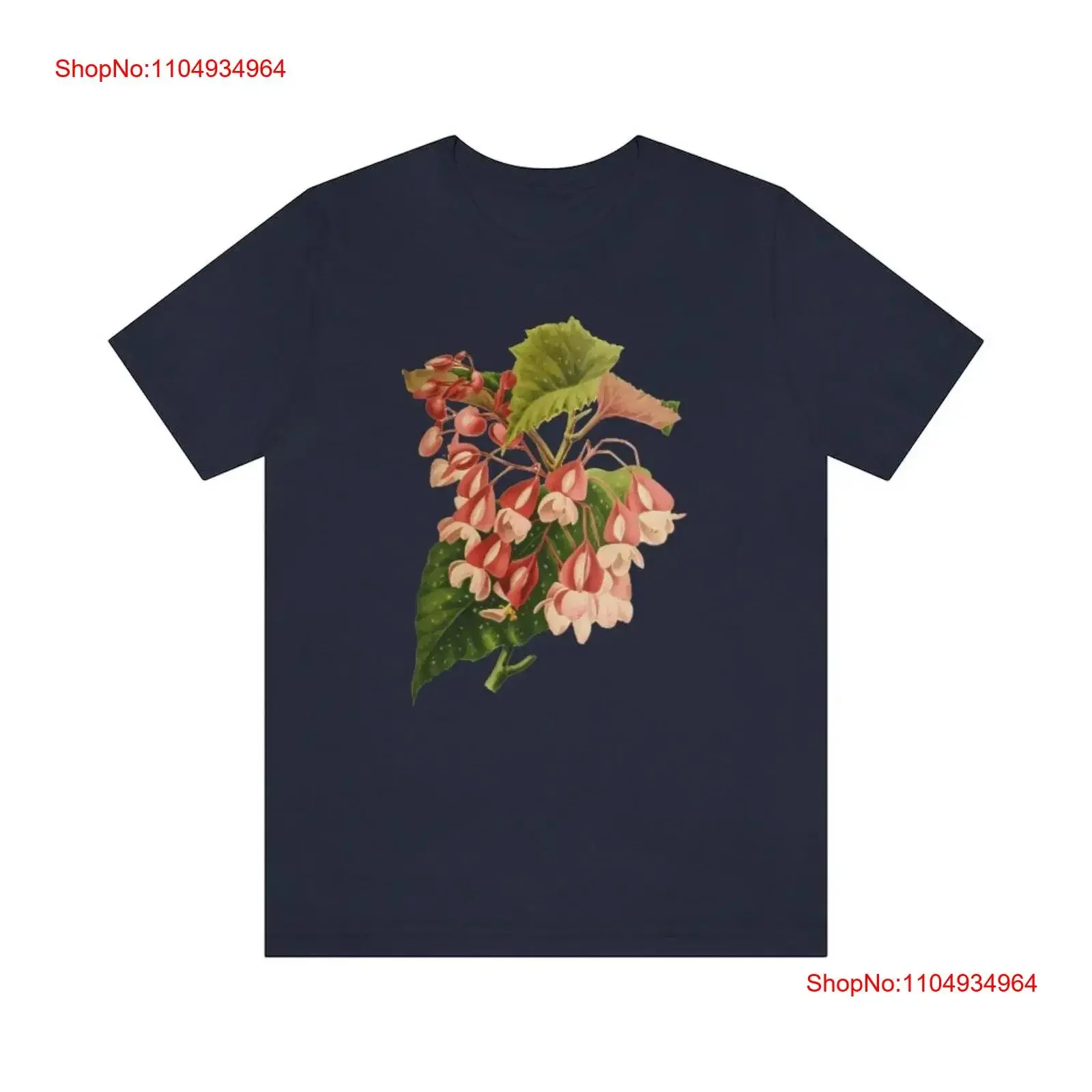 Camiseta con estampado de ilustración Vintage de ala de Ángel de Lucernia de Begonia, ropa de calle estirada lavada vintage botánica de planta de casa