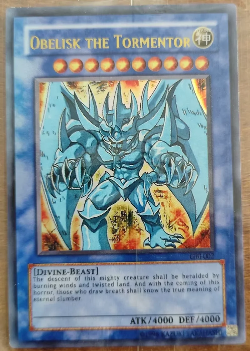

Yu-Gi-Oh TCG Obelisk The Tormentor UR GBI-002 Children's Hobby Toy Collectible Card（Not Original）