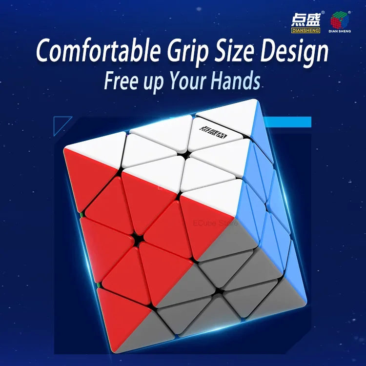[ECube] Diansheng FTO المكعب المغناطيسي غالاكسي العنقودية الوجه تحول ثماني السطوح الأسود الابتدائي المغناطيسي ماجيك سرعة لغز لعبة هدية