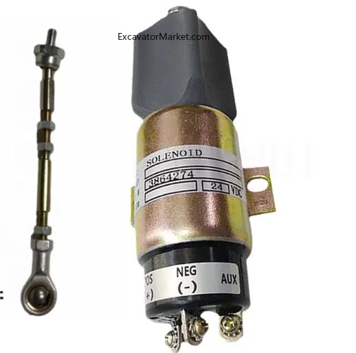 24V Shutoff stop solenoid valve 3864274 1751-2467U1B1S5A For excavator parts Hyundai R200 210 215 225-5-7 B5.9 Cummins engine