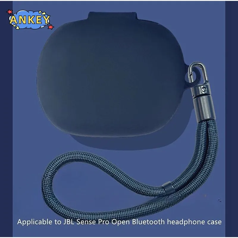 �tui pour �couteurs JBL Sense Pro, coques en silicone avec crochet, protection antichoc, housse pour �couteurs sans fil avec cordon en nylon