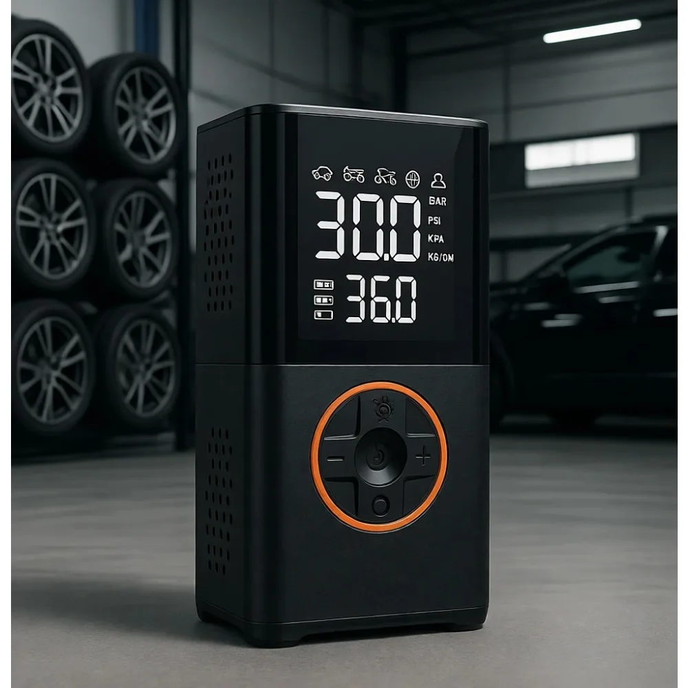 

Cordless Mini Tire Inflator Portable Air Compressor 150 PSI Digital Pressure Gauge LED Light for Car Motorcycle Bike Ball