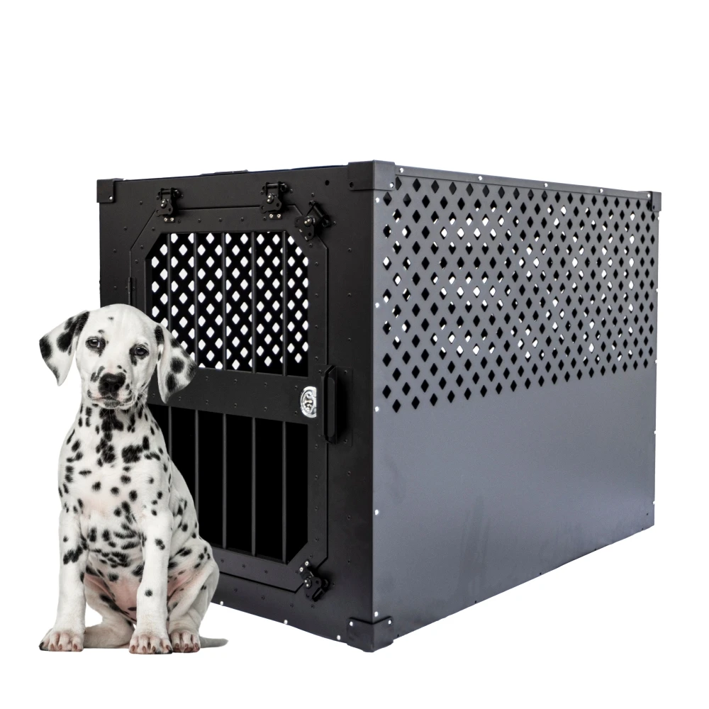 

Comfortable Aluminum Kennel for Dog Customized Safe Heavy Metal Travel Pet Kennel for Dogs