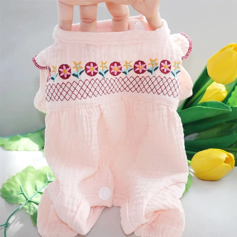 

Autumn Pet Pajamas Teddy Anti-shedding Belly Wrap Small and Medium-sized Dog Jumpsuits Teddy Four-legged Bottoming Shirt