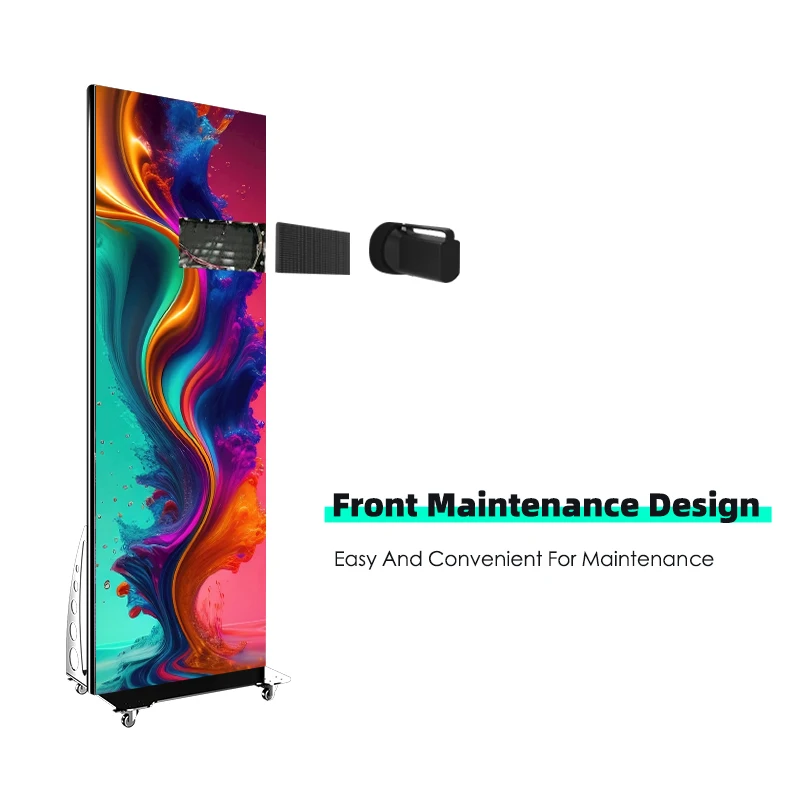 Digital HD Poster Stand LED Screen P1.86 P2 P2.5 Indoor LED Poster Pantalla De Fold Poster LED