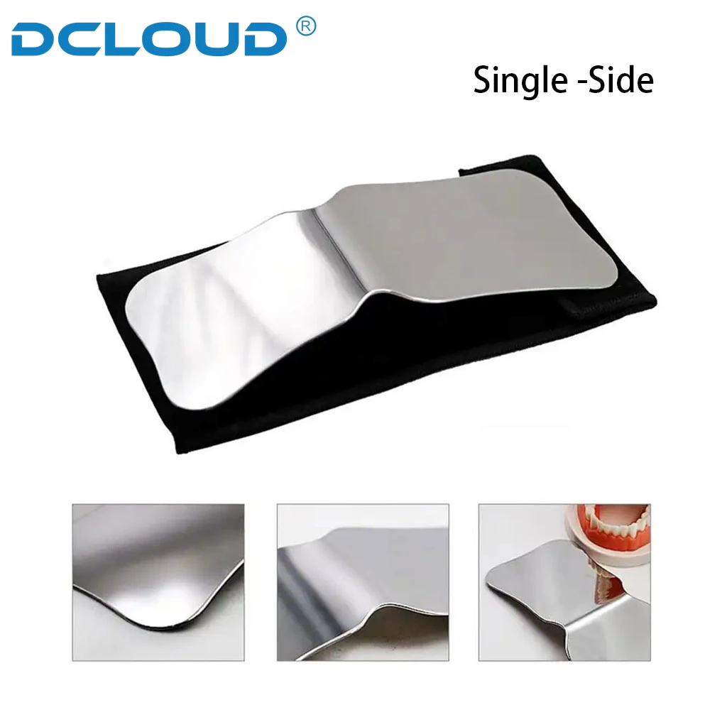 1Pc Dental Stainless Steel Photography Mirrors Autoclavable Intra-Oral Orthodontic Reflector Single-Side Reflection Mouth Mirror