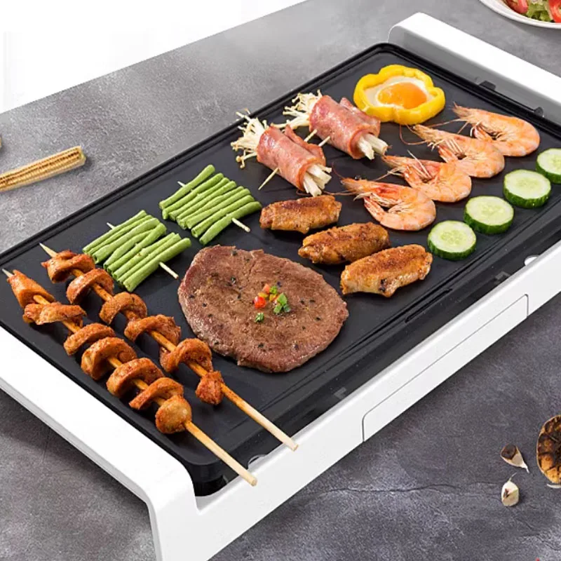 Электрический гриль, машина для барбекю, бытовой электрический противень в корейском стиле, гриль для барбекю, духовка с антипригарным покрытием