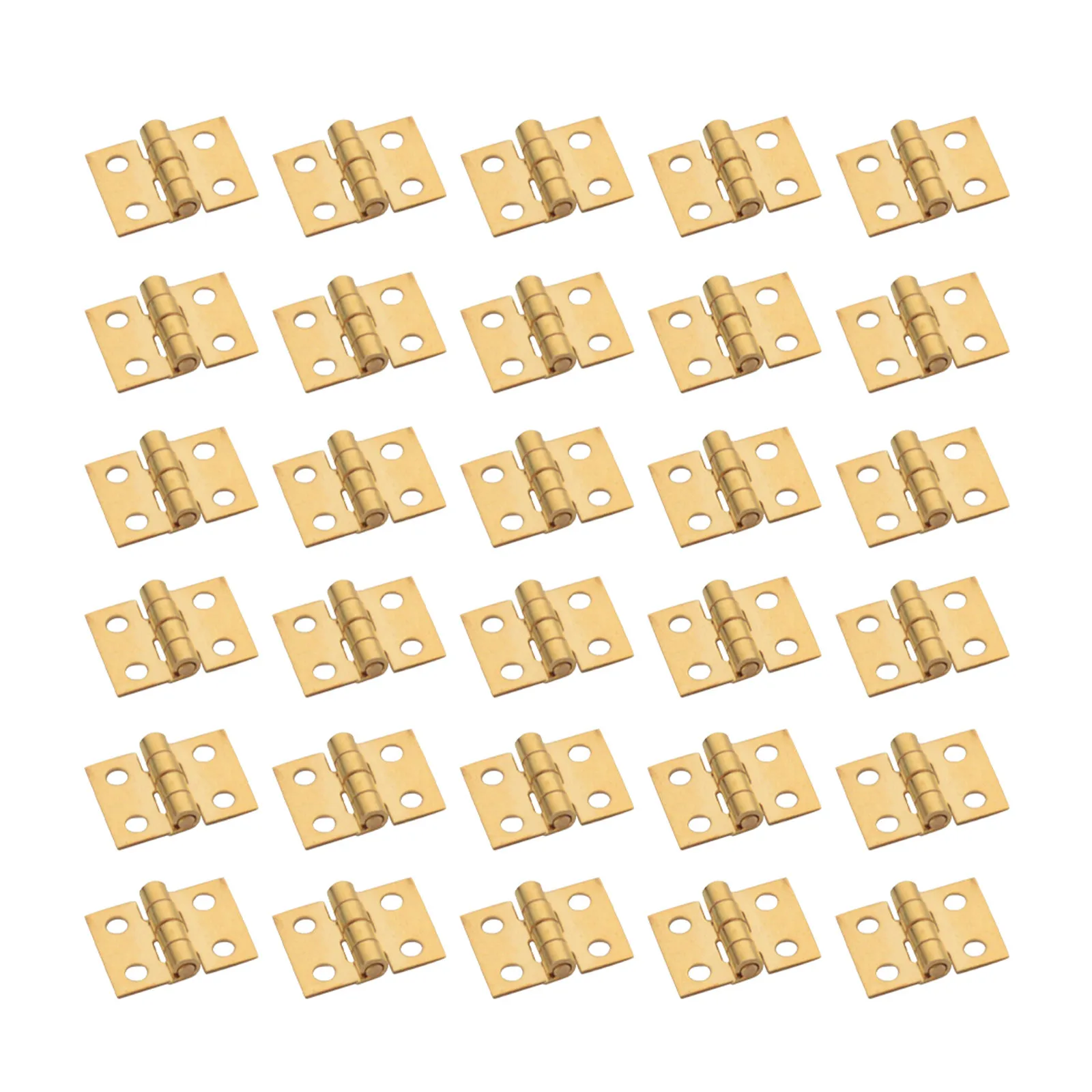 30 Pcs Mini Hinges Accessories For Jewelry Boxes Small Crafts Furniture Fittings Caskets Wooden Miniature Box Alloy Hinge
