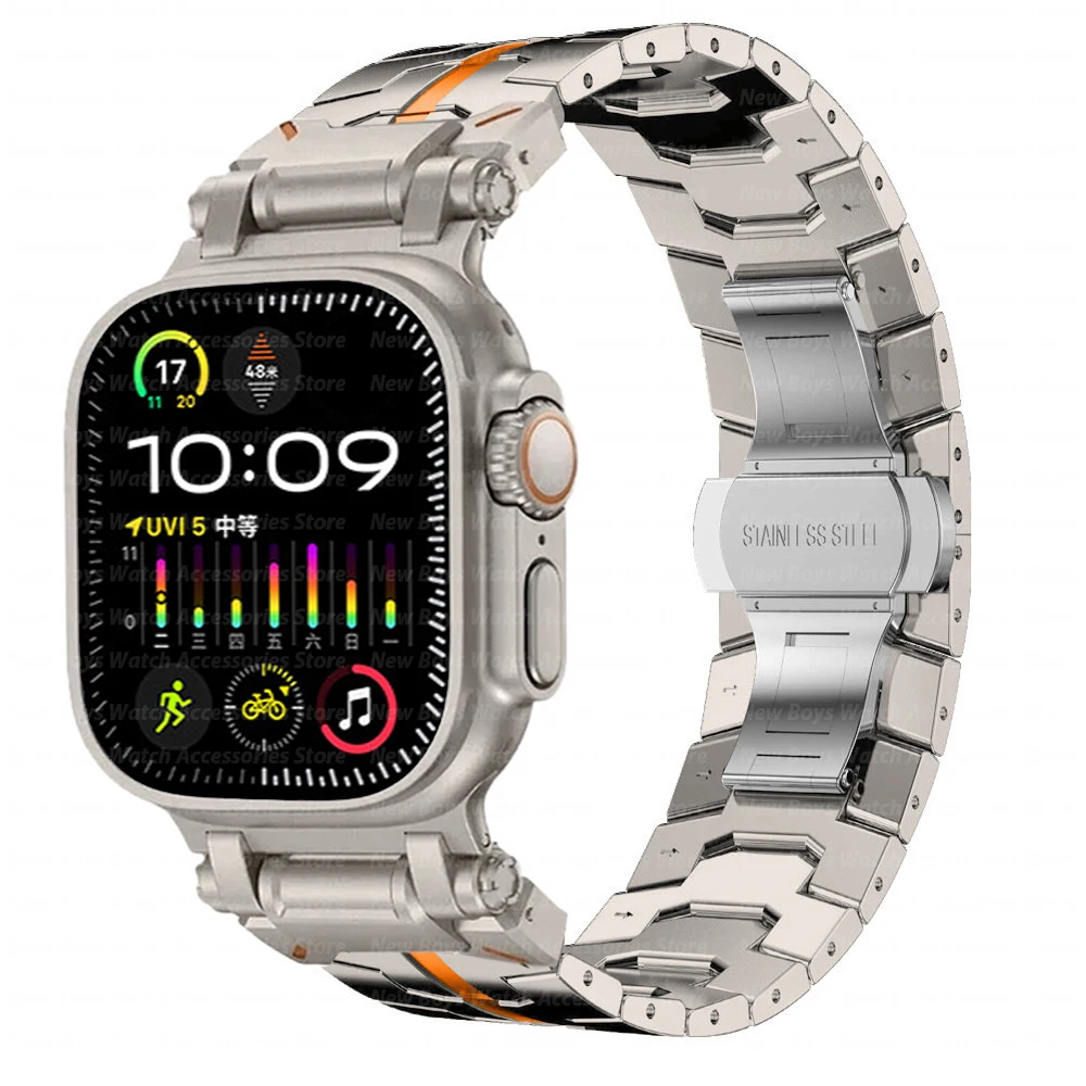 

Ремешок из нержавеющей стали для Apple Watch Ultra 2 49 мм 45 мм 42 44 мм, металлический браслет-петля для Iwatch Ultra2 Series 9 8 7 6 3 5 4 Se