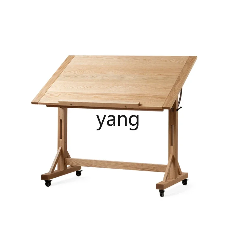 XYY drawing table studio furniture all original solid wood designer drawing table can be rotated