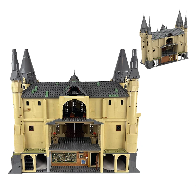 MOC Serie di film Scuola di magia Modello Viadutta modulare Ingresso Building Block 3607PCS Giocattolo di mattoni Display da tavolo Regalo di festa