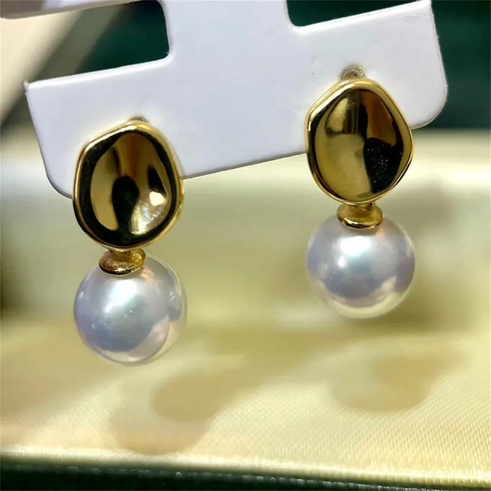 

Серьги из стерлингового серебра 925 пробы с жемчугом, принадлежности для самостоятельного изготовления ювелирных изделий, пустые стойки для сережек для аксессуаров ручной работы, без жемчуга