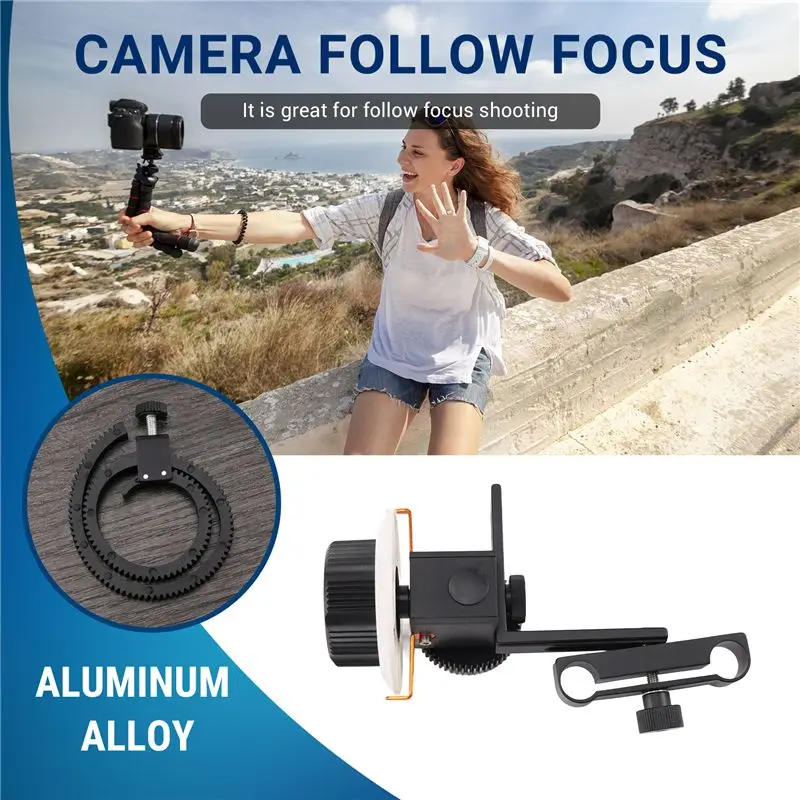Exquisite-VD-F0 Camera Follow Focus 15MM Follow Focus With Gear Ring Belt For Canon Nikon Sony And Other DSLR Camera