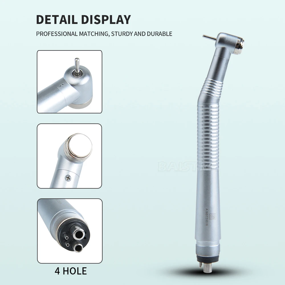 BAISTRA Dental High Speed Handpiece Push Button 1-way Spray  High-speed Turbine Rotation 2/4 Hole Optional