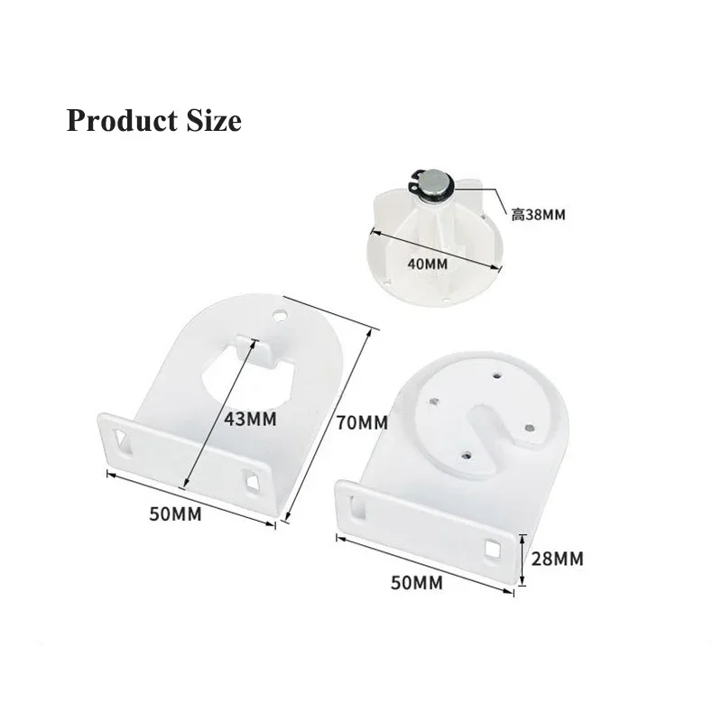 High Quality 38mm Aluminum Tube Bracket For Motorised Motor Curtains Rollers Blinds Shade Motor Holder Smart Life