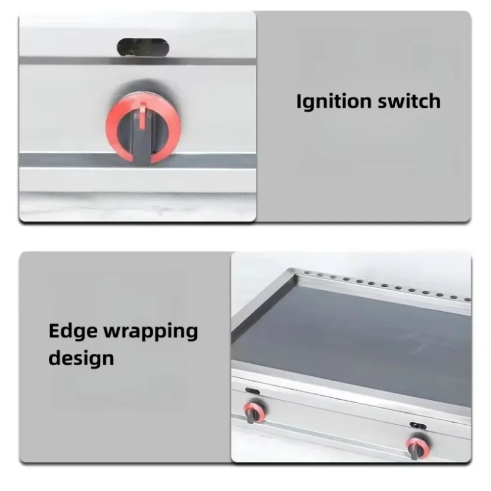 

80Cm professional stainless steel frying pan commercial gas plate hot plate