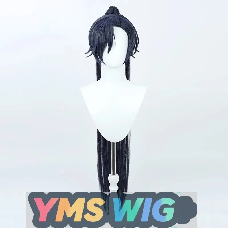 【YMS PRUIK】Codename Kite Blauw-Zwart Fu Rong Cosplay Pruik Fu Rong Furong Pruik Set Realistische Hoofdhuid