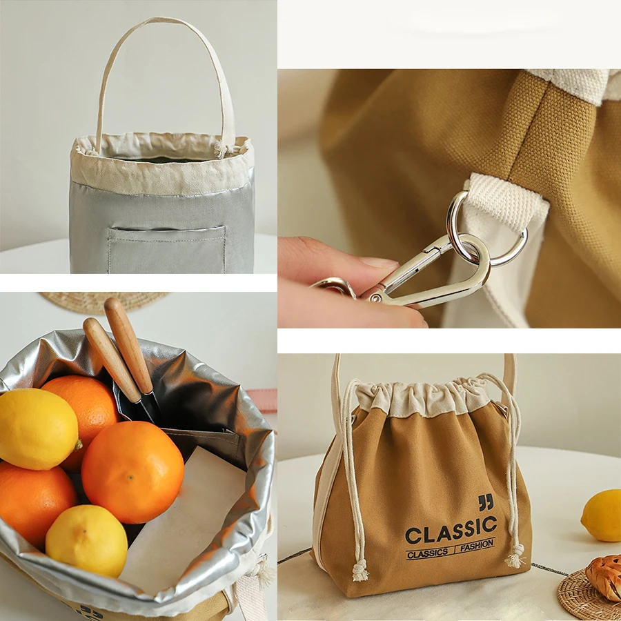 خليط الموسع بينتو حقيبة العمل معزول الطازجة حقيبة حفظ الطعام طالب المحمولة الكتف المحمولة Crossbody متعددة الوظائف توت