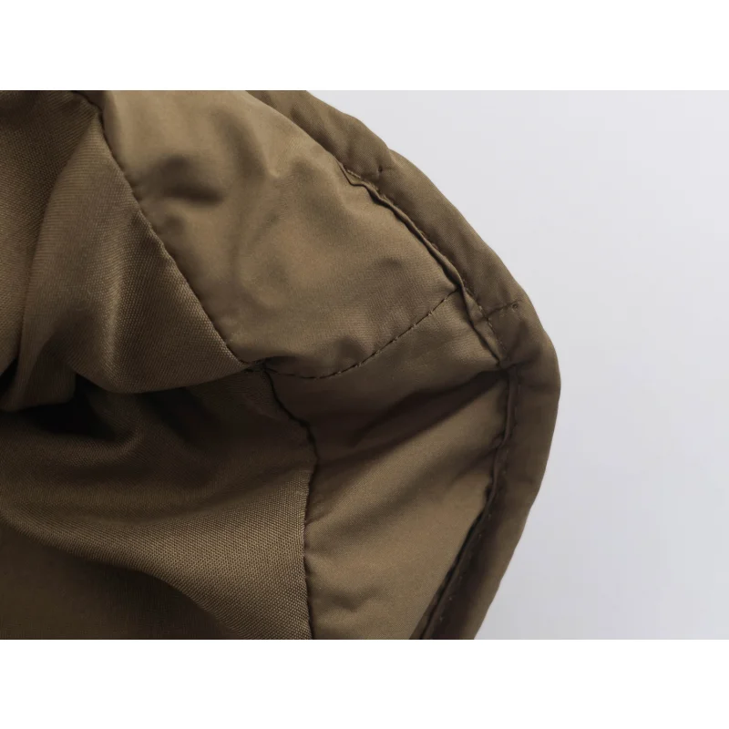 Damen-Freizeitjacke aus Baumwolle in Unifarbe mit Stehkragen, einzigartigem Designer-Look, Kordelzug in der Taille, lockerer Schnitt, Damen-Reißverschluss-Oberbekleidung – Detail 29