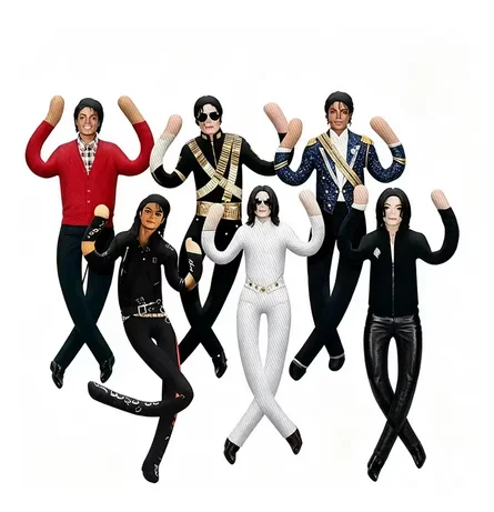 Cosplay Prop New Style Michael Jackson Doll Plush Stuffed Figure Dolls, Room Decoration Abstract Joint Mobility Gift