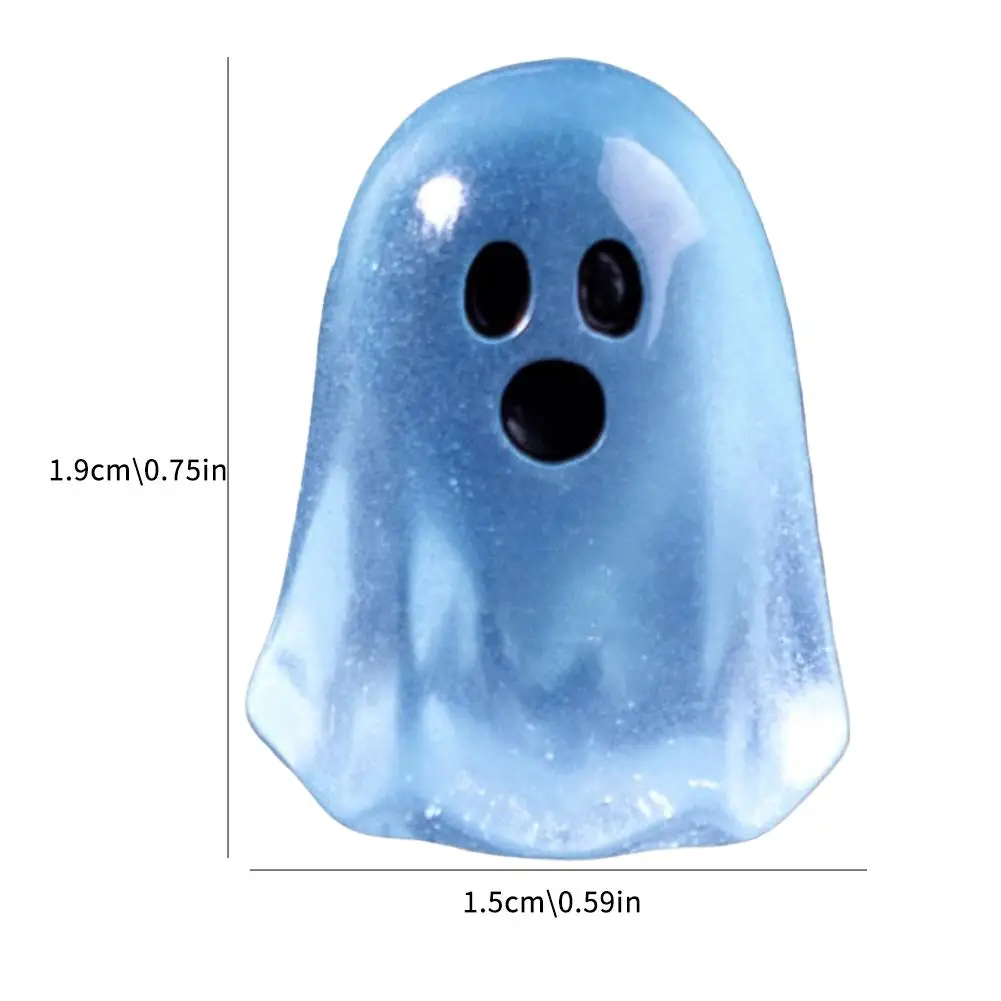 Fantasma luminoso Piccolo ornamento Mini micro paesaggio Miniature Decorazione di Halloween Regali Luce notturna Fantasma Piccolo ornamento