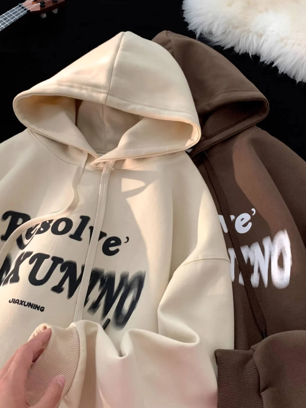 

Large Size Hoodie Sweatirt Men's Casual Loose Overhead 300 Pou Heavyweight Trendy Brand Autumn Winter Outerwear