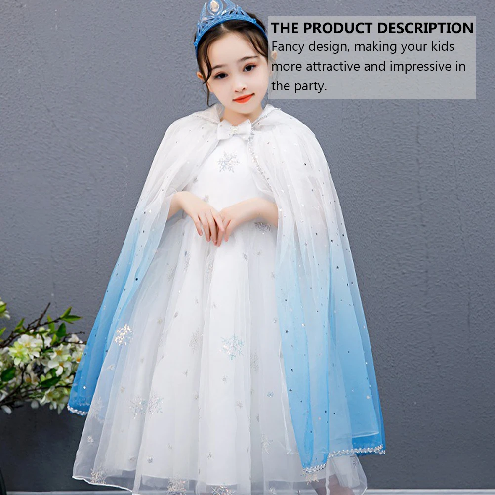 

Hooded Cape Cloak Kids Costume Cotton Party Cosplay Sparkling Comfortable Lightweight Easy Clean Dress Up Role Play Halloween