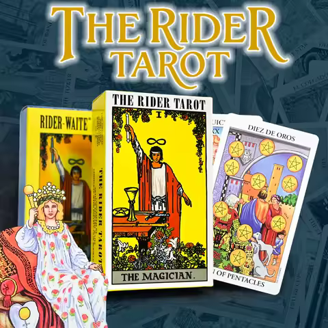 Bilingual Rider Tarot Card Set - English/Spanish Version Waite Tarot Deck, Divination Prediction Game, Cards+Instruction Booklet