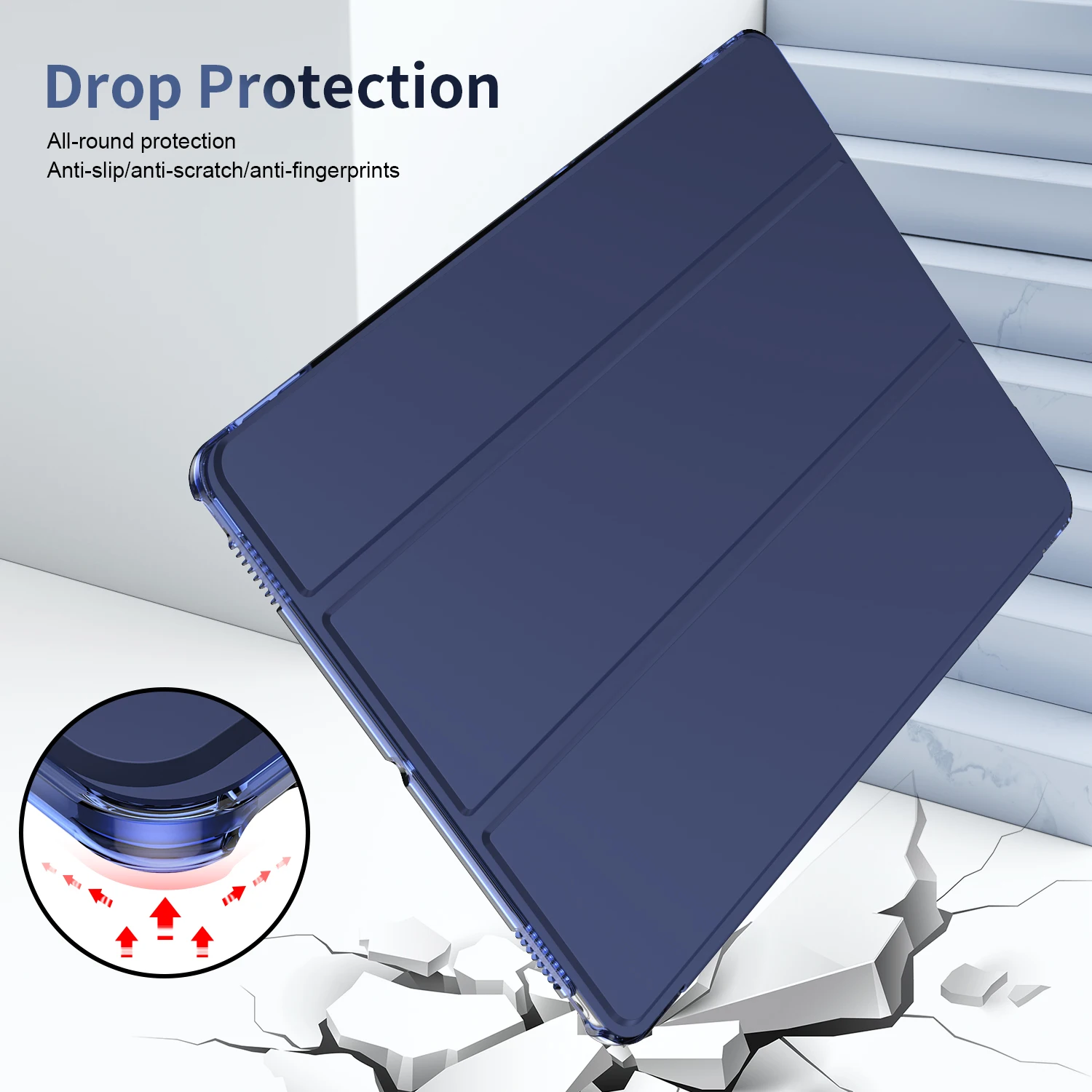 iPad 10.2インチケース iPad 第9世代 2021/ iPad 第8世代 2020/ iPad 第7世代 /Pro10.5インチ /Air 3ケース、スリムハードバックスマートカバー