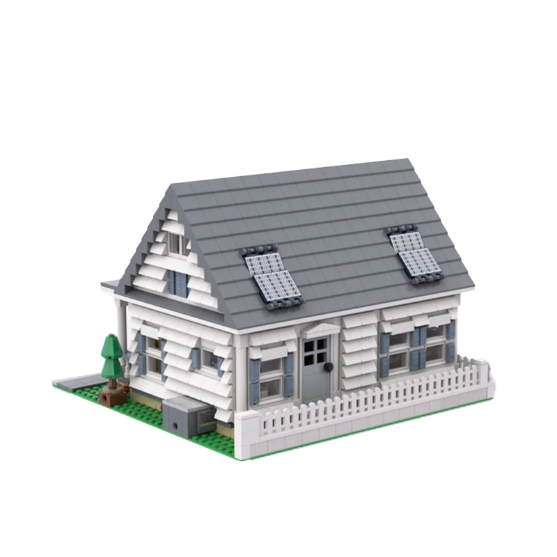 MOC-122061 Modern Modular Neighborhood Community House MOC Building Blocks Assemble Model Brick Toys Children's Christmas Gifts