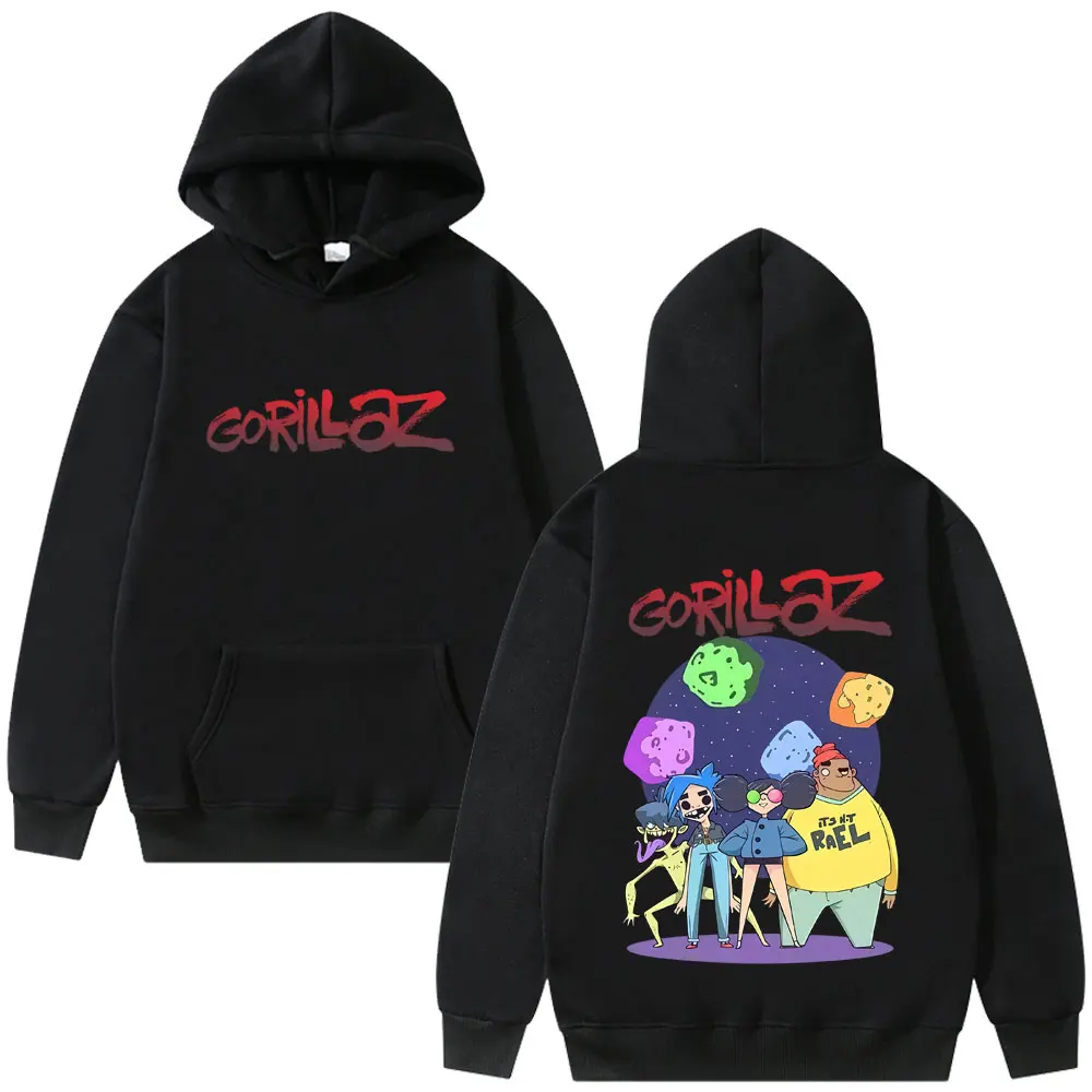 

Rock Band Gorillaz Graphic Print Hoodie Men's Women's Clothing Hip Hop Fashion Oversized Streetwear Male Vintage Casual Hoodies