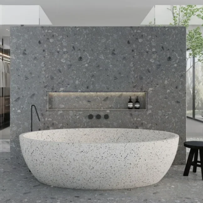 

Meiyani: Горячая распродажа! Современные отдельностоящие ванны из терраццо для ванной комнаты, с возможностью индивидуального заказа размеров и цветов.