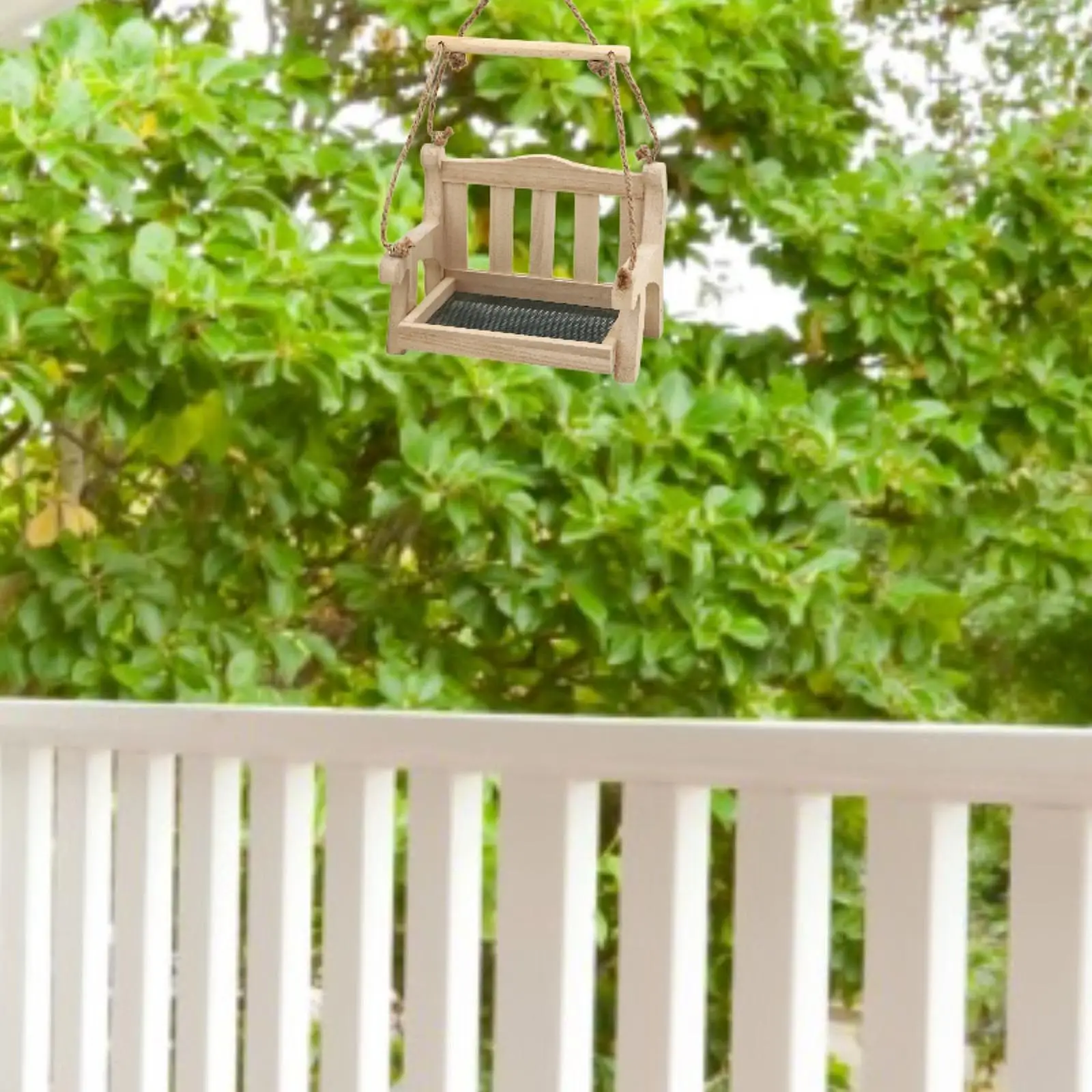 Swing Bird Feeder Birds Feeder Foraging Basket Swing Seat Bird Feeder House Bird Feeder Hanging Bird Feeder for Terrace Fence