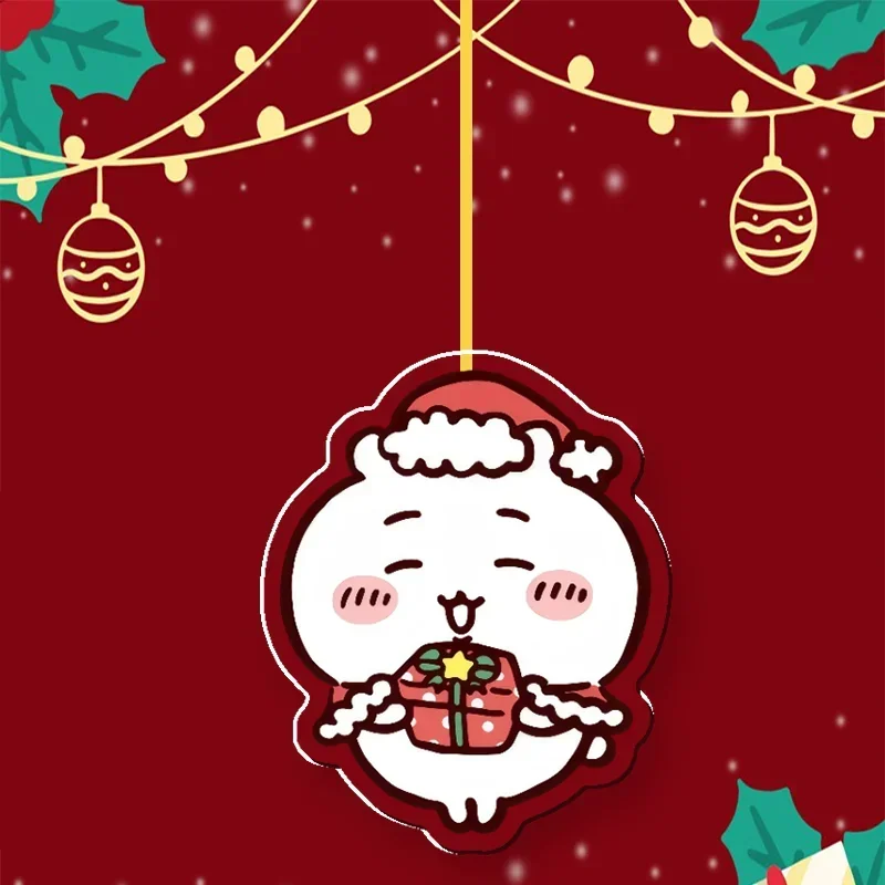 8cm Acrylic Accessories Anime Home Party Decoration Xmas Chiikawa Christmas Tree Series Hachiware Usagi Gifts with Lanyard