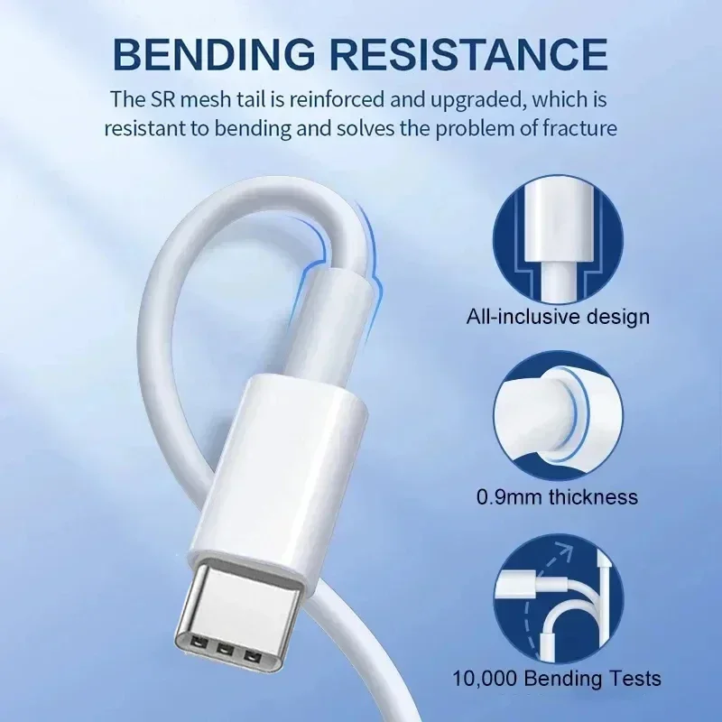 Cavo USB tipo C a USB C da 60 W 3A Cavo USB-C PD per caricabatterie a ricarica rapida per iPhone 15 MacBook Samsung Xiaomi Cavo USB C