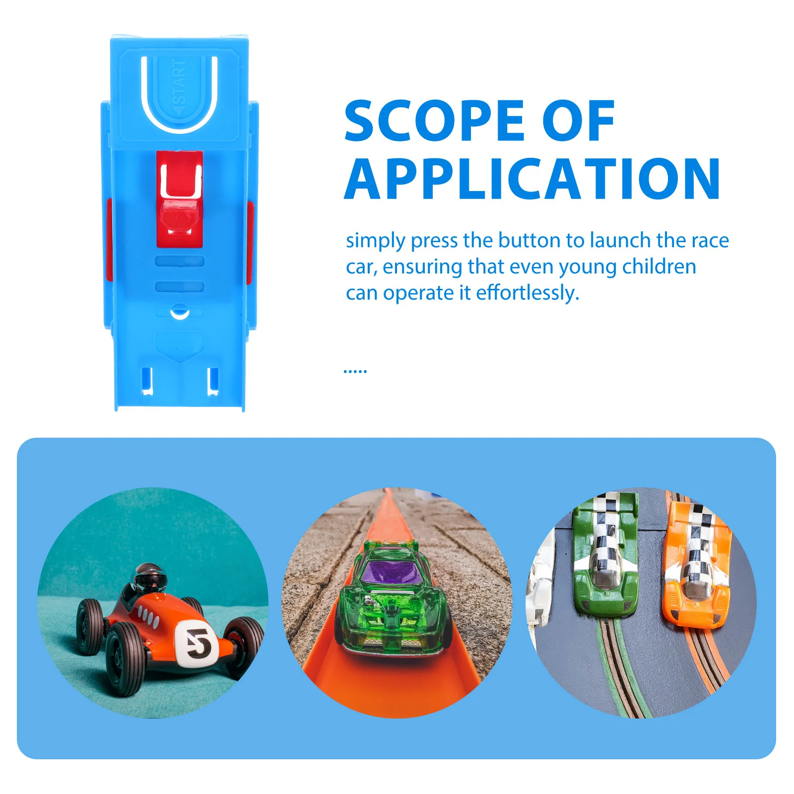 6Pcs Mini Race Car Launcher for Children Easy Portable and Lightweight Racing Track Accessory Race Car Party Favors