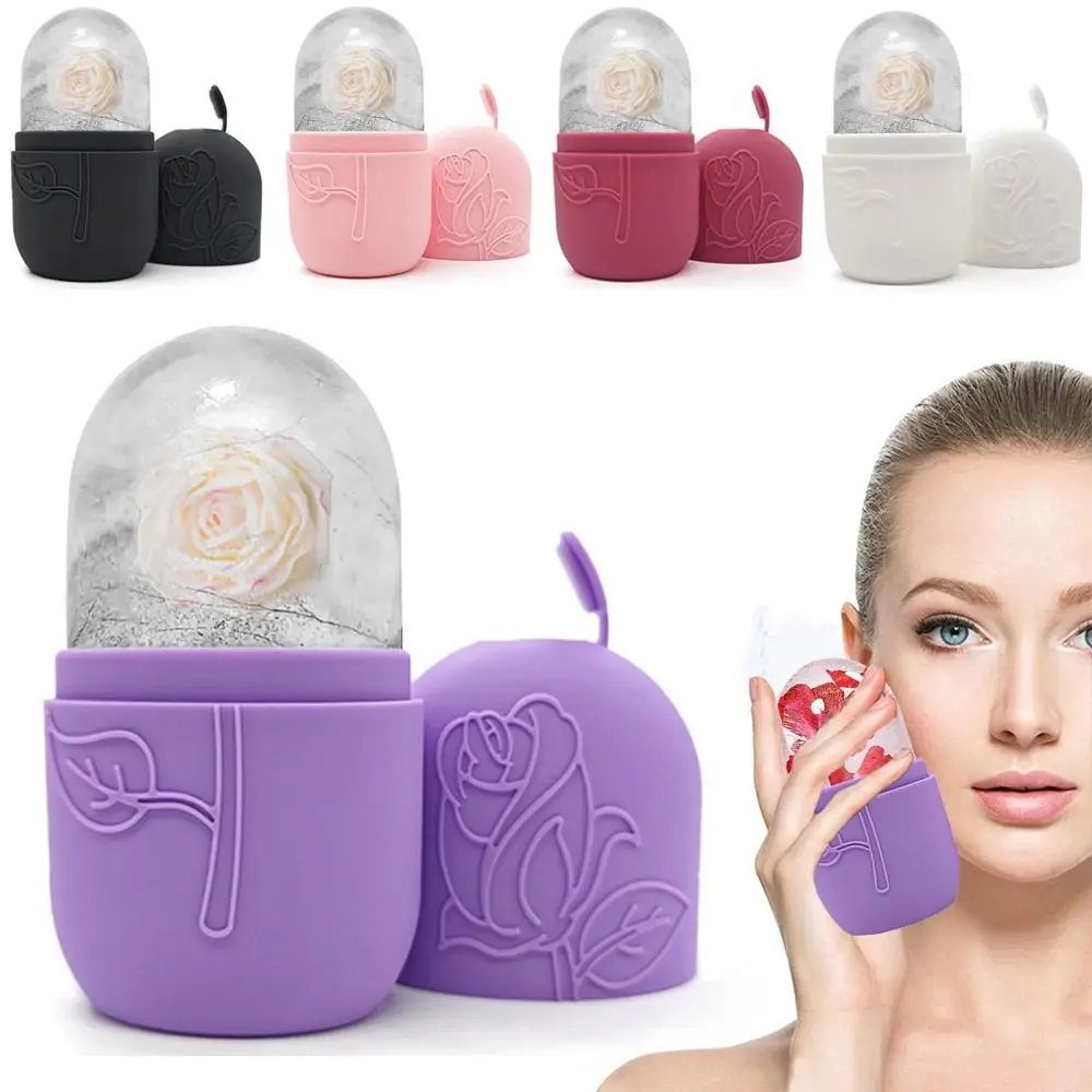 ลูกกลิ้งน้ำแข็งซิลิโคนรุ่นอัพเกรดสำหรับใบหน้า เครื่องมือดูแลผิวหน้าแบบใช้ซ้ำได้ เครื่องนวดหน้า ยกกระชับใบหน้า พิมพ์น้ำแข็งสำหรับดวงตาและลำคอ