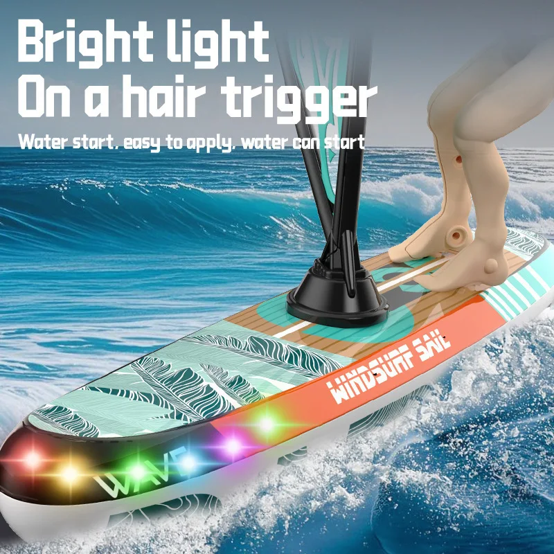 Remote-controlled sailboat, racing, windsurfing, sailing boat, high-speed and low-speed driving, balanced, waterproof, illuminat