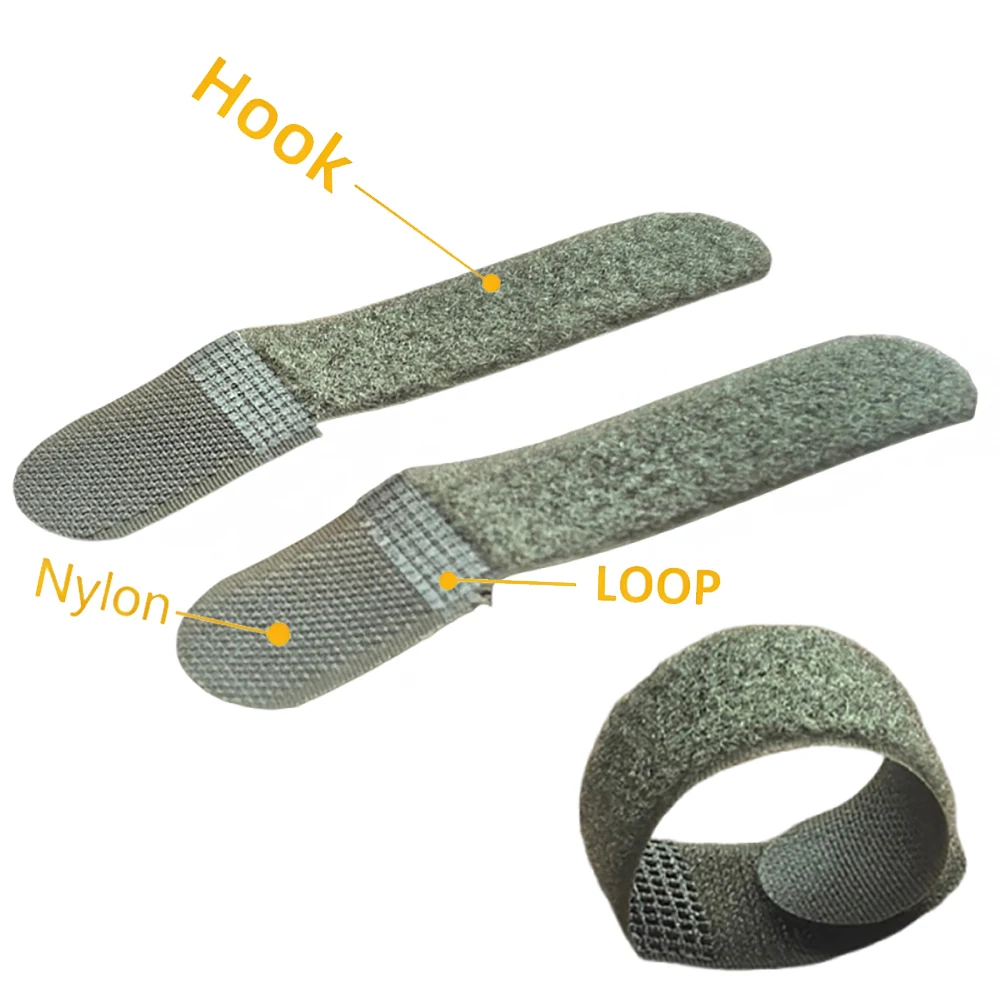 20 Pcs Tactical Molle Nylon Straps Reusable Cable Ties with Hook and Loop Fastener Buckle Used to Organize Backpacks/Wires/Cable